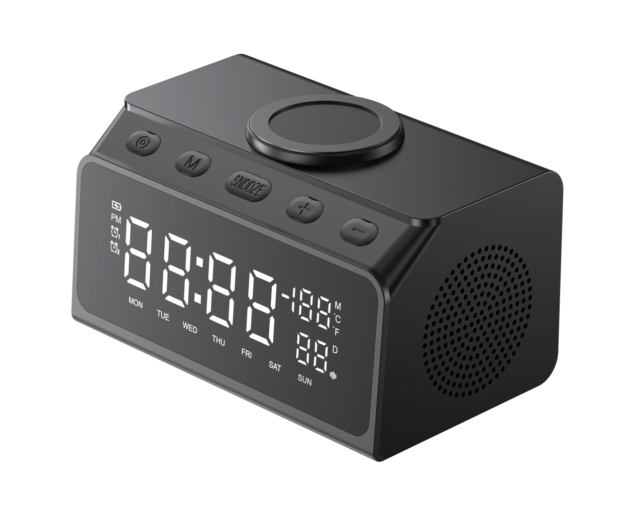 Incarcator multifunctional wireless HAVIT W3041, 15 W, 2 porturi USB, Negru , 87x155x95mm