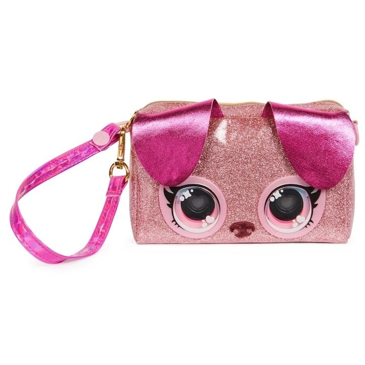 Jucarie interactiva Purse Pets, Gentuta in forma de catelus, Dazzeling Diva, alterneaza toate culorile curcubeului