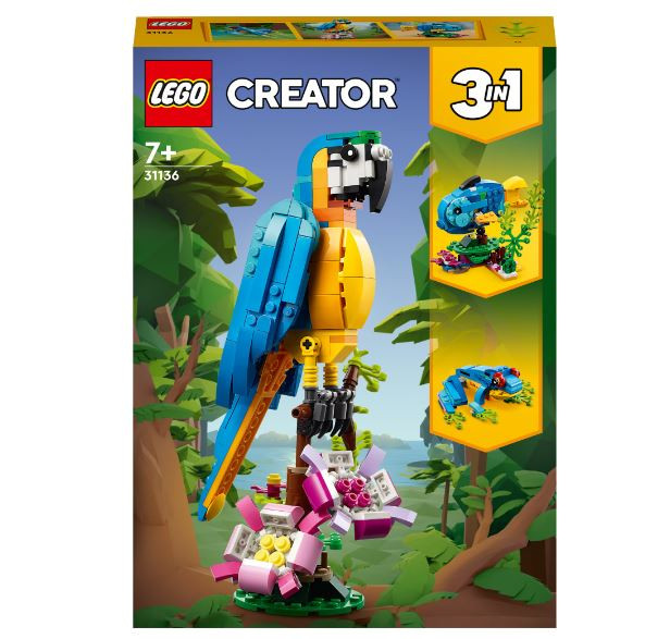 LEGO® Creator 3 in 1 - Papagal exotic 31136, 253 piese