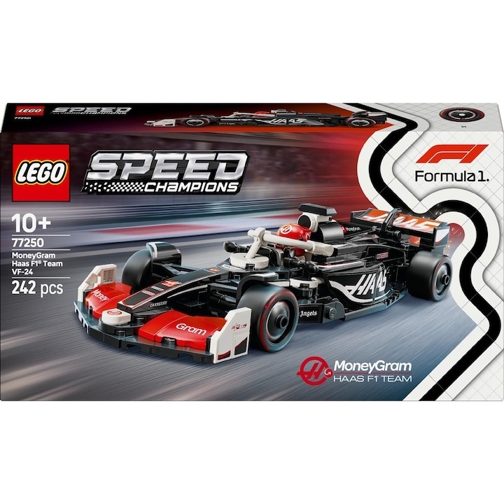 LEGO® Speed Champions - Masina de curse MoneyGram Haas F1® Team VF-24 77250, 242 piese
