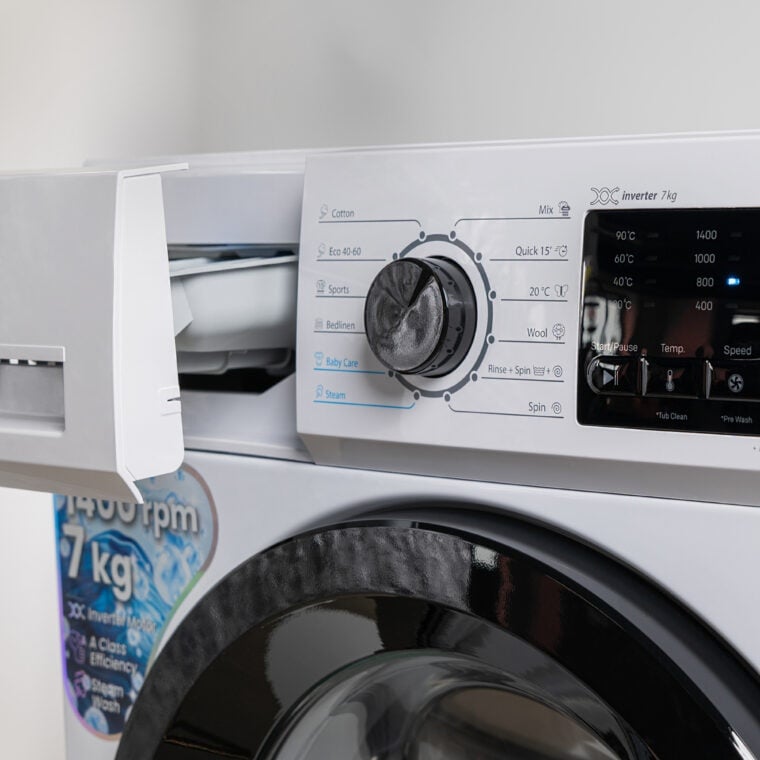 Masina de spalat rufe VIVAX WFL-140712CI, 7kg, 1400 RPM, BLDC Motor Inverter, Clasa A, Steam, Baby Care, Eco, Display digital, Temperatura reglabila, Drum Clean Sterilization, Qucik Wash, Delay Start, 12 Programe, Alb - 2 | YEO