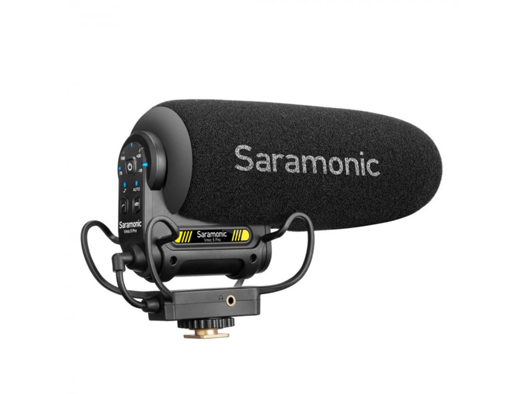 Microfon Saramonic Vmic5 ProAuto On/Off, TRS & TRRS, Negru