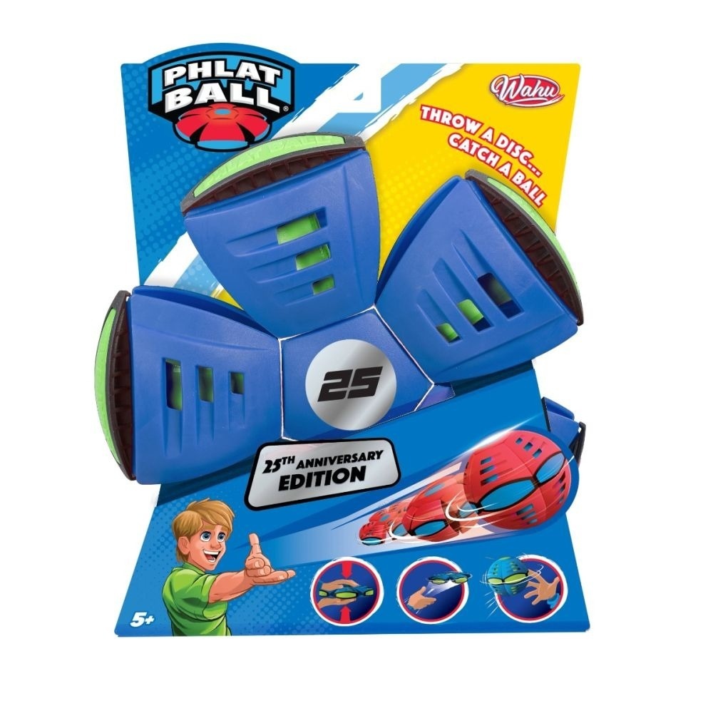Minge transformabila Phlat Ball, flexibila, multicolor, 21.5cm, Albastra