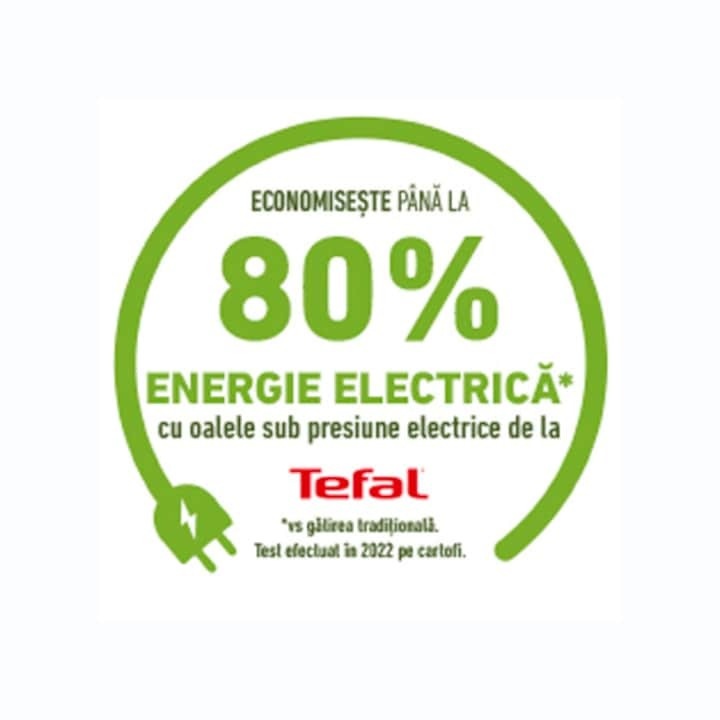 Oala sub presiune electrica Tefal Turbo Cuisine CY754830, 1090W, 4.8L, 10 programe, interfata intuitiva, bol de gatit Tefal Spherical Bowl, negru - 1 | YEO