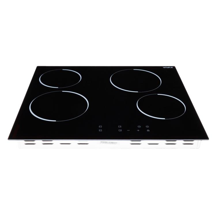 Plita incorporabila VIVAX BH-04MVC, Vitroceramica, Patru zone de gatit, Boost, Control touch, Timer, Putere maxima 8000 W, Timer digital, Setari putere in 9 trepte, Indicator caldura reziduala, Sticla securizata, 60 cm, Negru - 2 | YEO