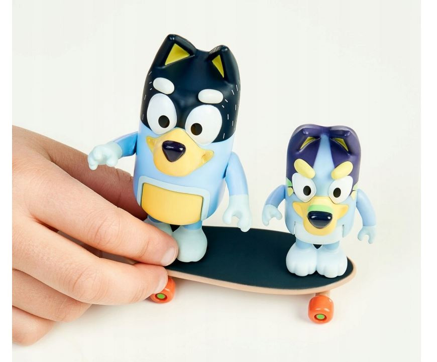 Set 2 figurine Bluey - Bluey & Bandit, Skateboard - 2 | YEO