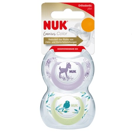 Set 2 suzete ortodontice din silicon Nuk Genius Color 739374MV, Multicolor 6-18 luni - 3 | YEO