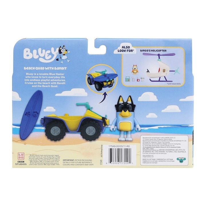 Set de joaca Bluey - Beach vehicle, cu figurina inclusa - 4 | YEO