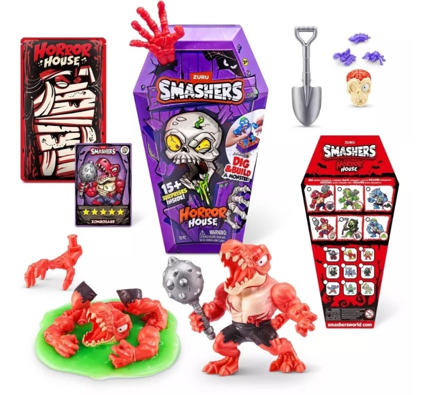 Set figurine si accesorii, Smashers, Horror House Medium, Rosu - 3 | YEO