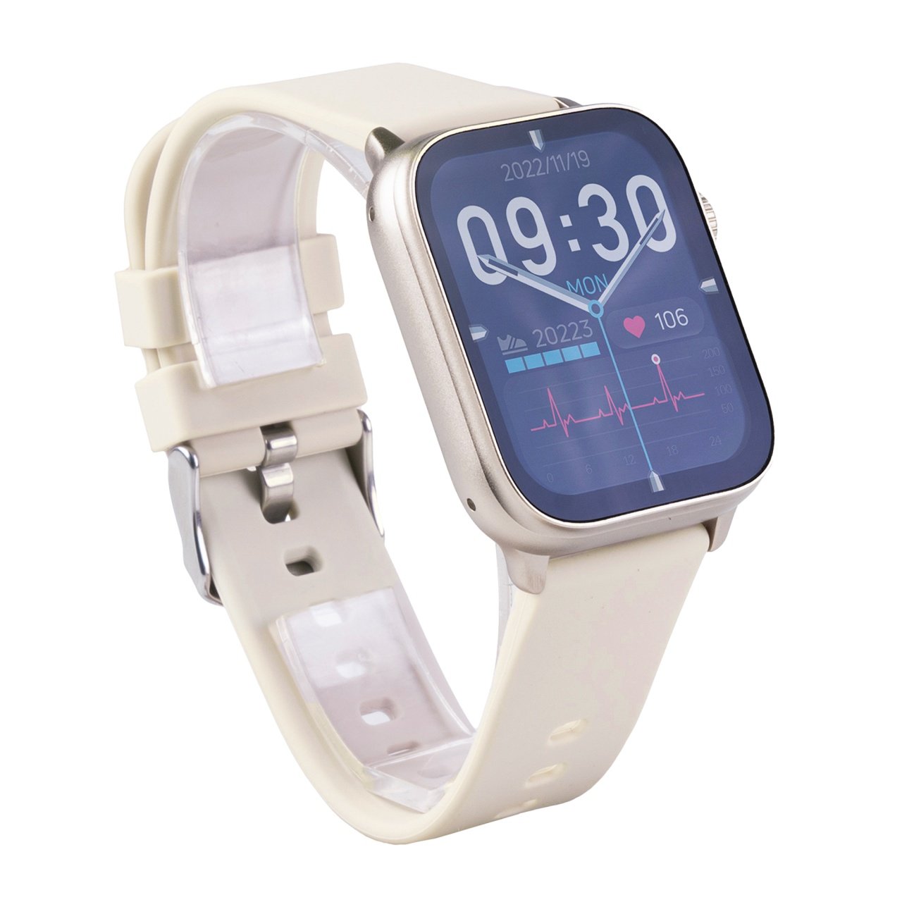 SmartWatch Vivax Life FIT3, Bluetooth 5.2, Rezistența la apă IP68, Procesor Realtek RTL8763EW / 2 nuclee, 128 GB, Bej - 1 | YEO