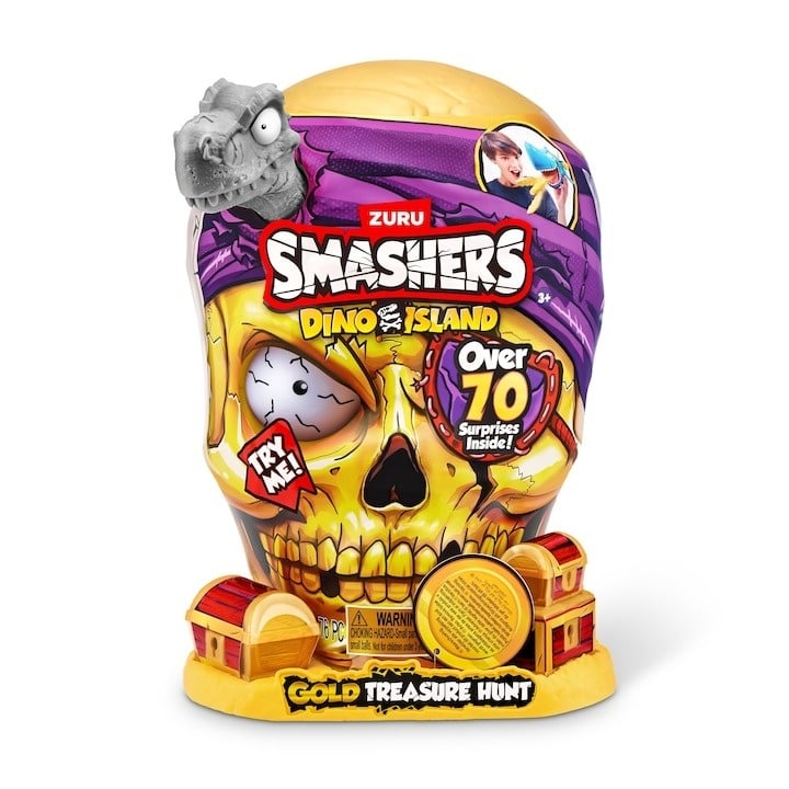 Smashers - Set cu peste 70 figurine si accesorii Gold Treasure Hunter, Dino Island , Gri