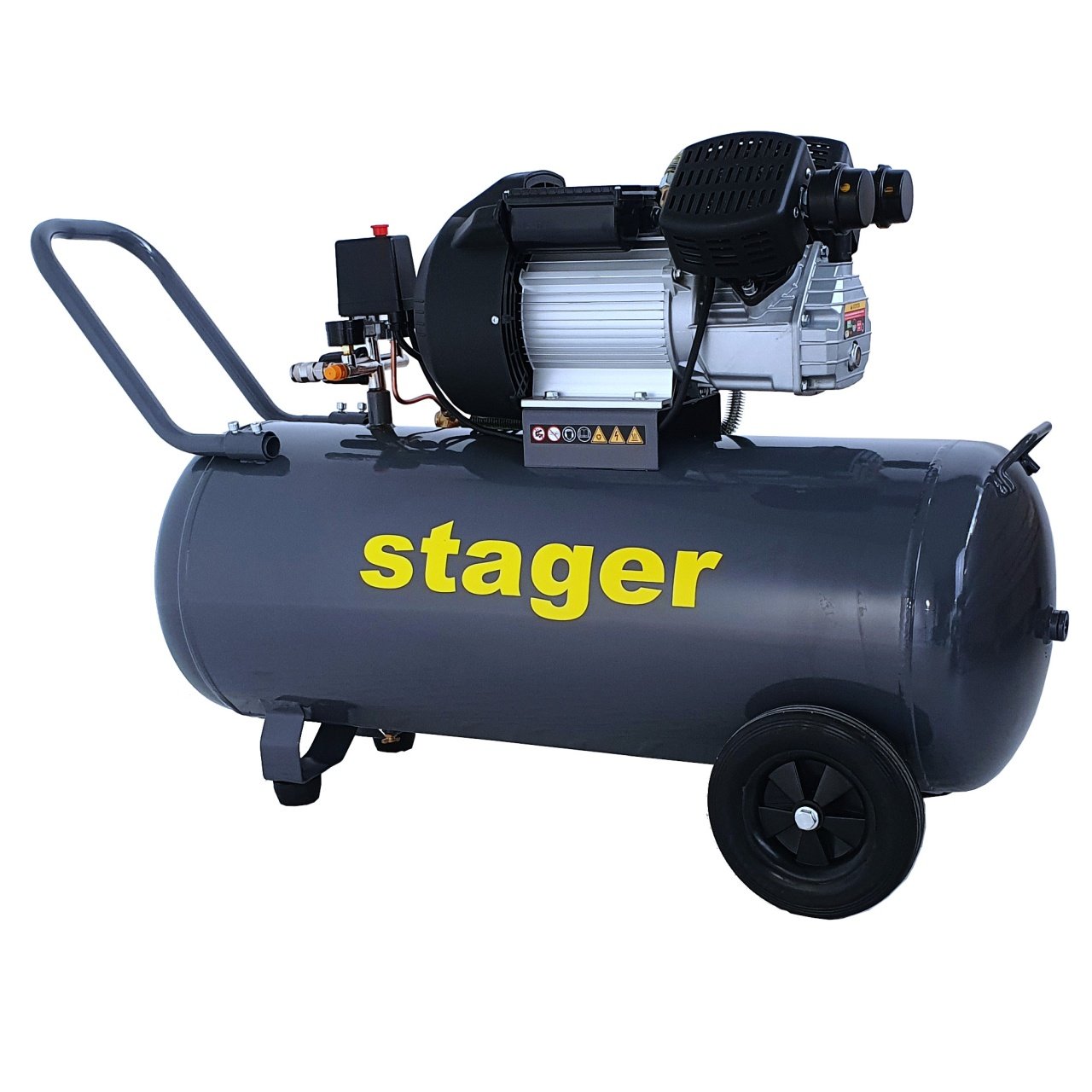 Stager HM3100V compresor aer, 100L, 8bar, 356L/min, monofazat, angrenare directa - 2 | YEO