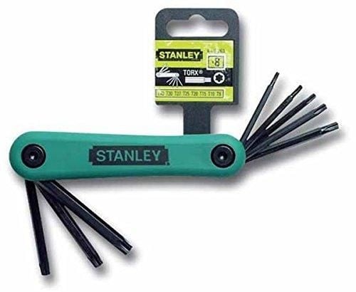 Stanley 4-69-263 Set 8 chei Torx pliabili in carcasa T9/T10/T15/T20/T25/T27/T30/T40