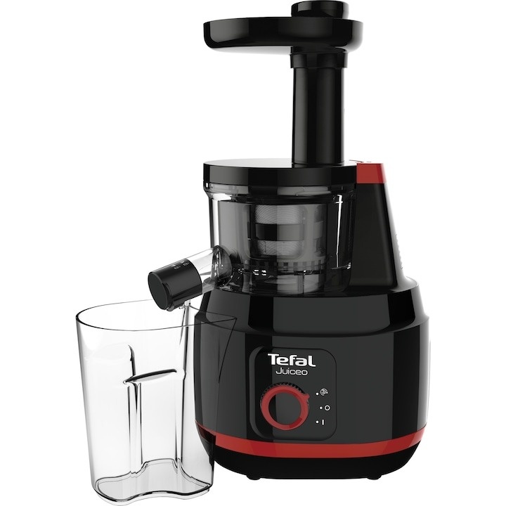 Storcator de fructe si legume Tefal ZC150838 Juiceo, 150 W, 80 Rpm, presare la rece, 1 filtru, Rosu/Negru - 1 | YEO