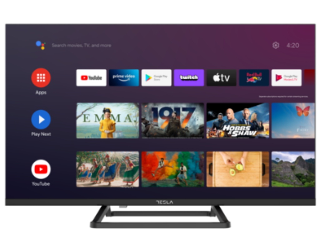 Tesla Android TV 11, DLED 43E635BFS, 109 cm, FHDDVB-T/T2/C/S/S2, 300cd/m2, VESA 200x200mm