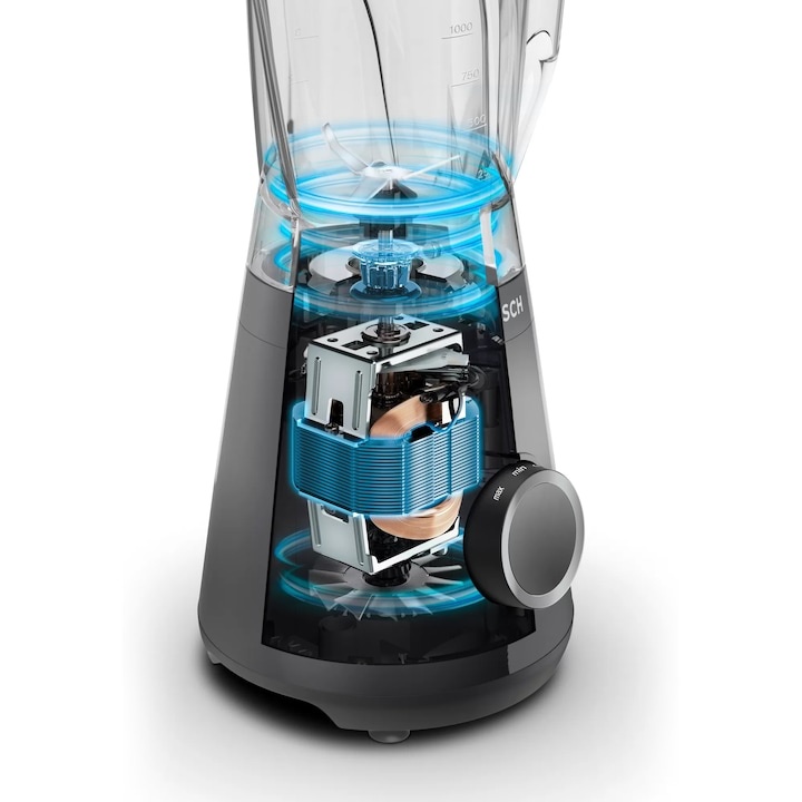 Blender Bosch Vita Power Serie 4 MMB6141B, 1200 W, 1.5 l, 3 programe automate, cana Tritan, Negru - 1 | YEO