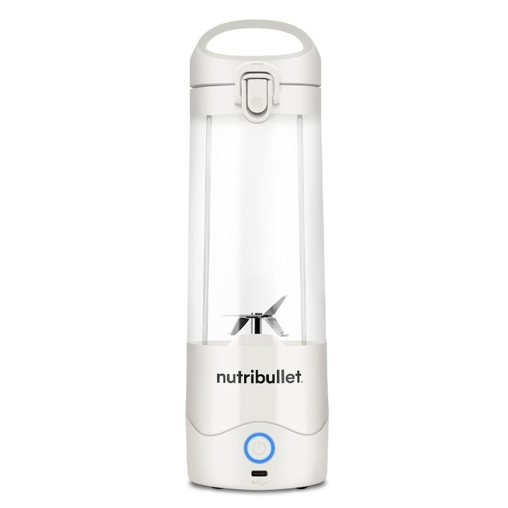 Blender portabil Nutribullet® 0C22300093, capacitate 475 ml, 15 utilizari per incarcare, USB-C, alb Blender portabil Nutribullet® 0C22300093, capacitate 475 ml, 15 utilizari per incarcare, USB-C, alb