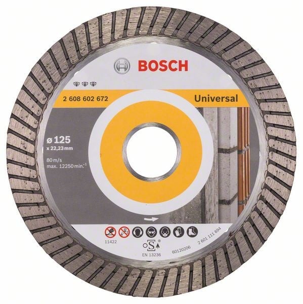 Bosch Disc diamantat Best for Universal Turbo 125x22,23x2.2x12mm - 1 | YEO