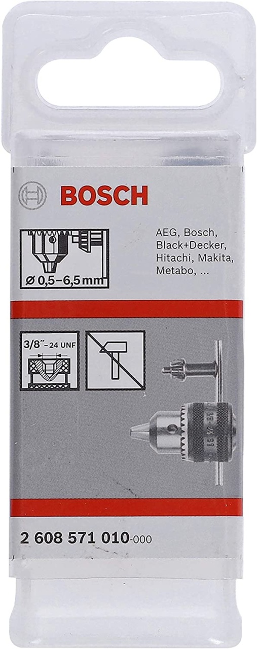 Bosch Mandrina cu coroana dintata, deschidere 0.5 - 6.5mm, prindere 3/8