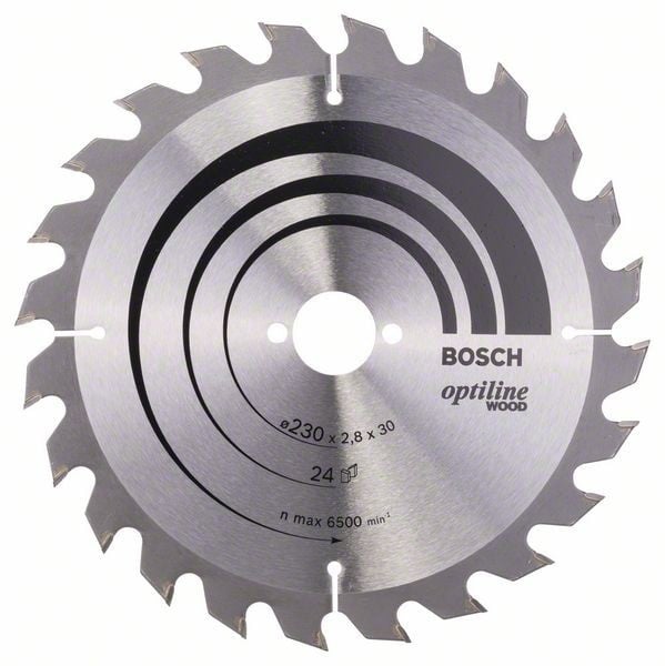 Bosch Panza ferastrau circular Optiline Wood, 230x30x2.8mm, 24T - 1 | YEO