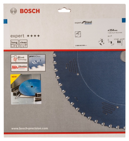 Bosch Panza fierastrau circular Expert for Steel, 254x25.4x2.6mm, 60T - 2 | YEO
