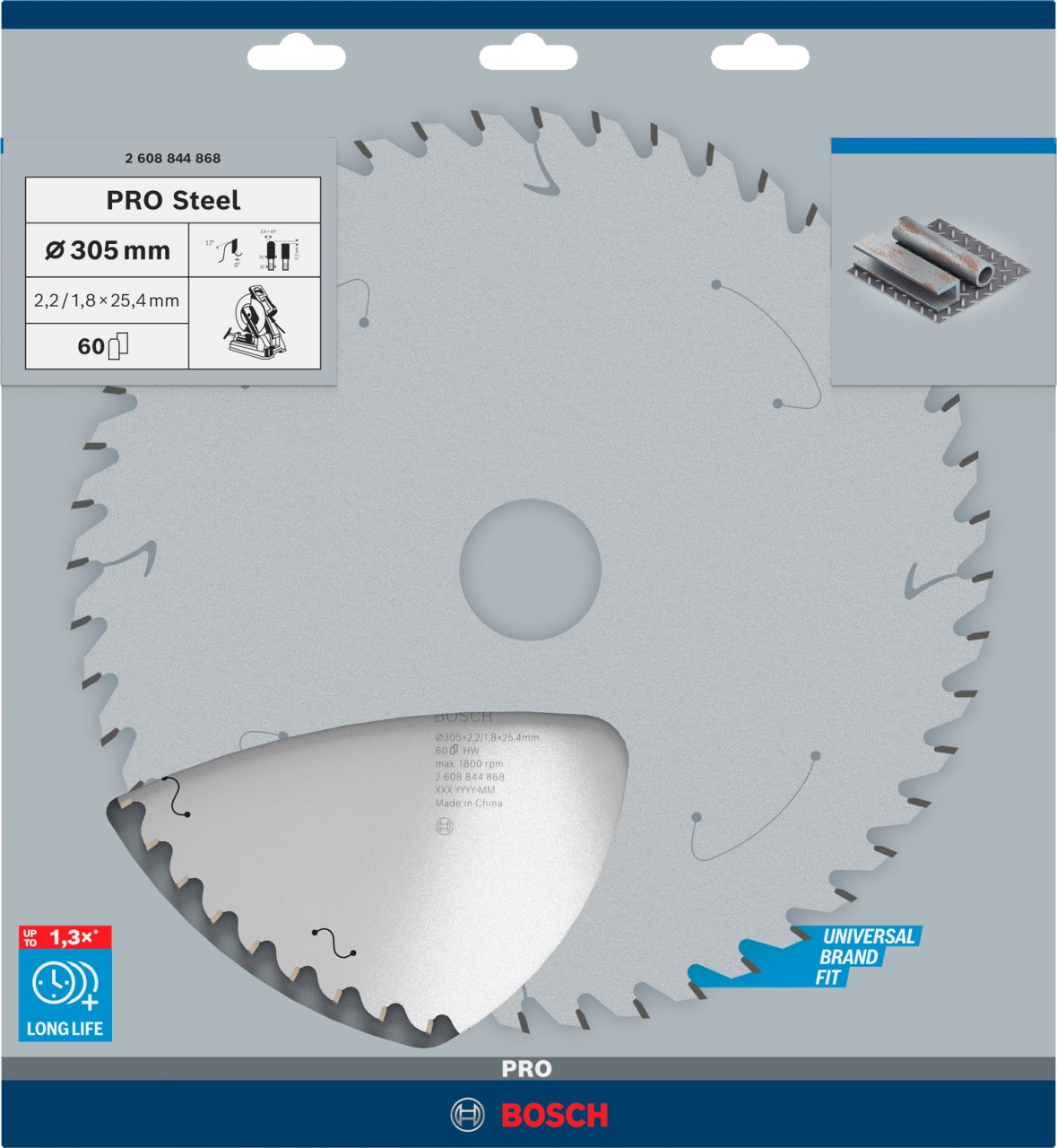 Bosch Panza fierastrau circular PRO Steel, 305x25.4x2.2mm, 60T - 1 | YEO