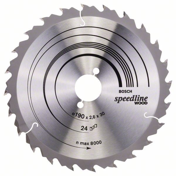 Bosch Panza fierastrau circular Speedline Wood, 190X30x2.4mm, 24T