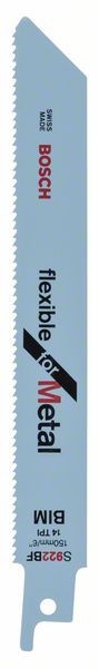 Bosch Set 5 panze fierastrau sabie S 922 BF Flexible for Metal, 150mm