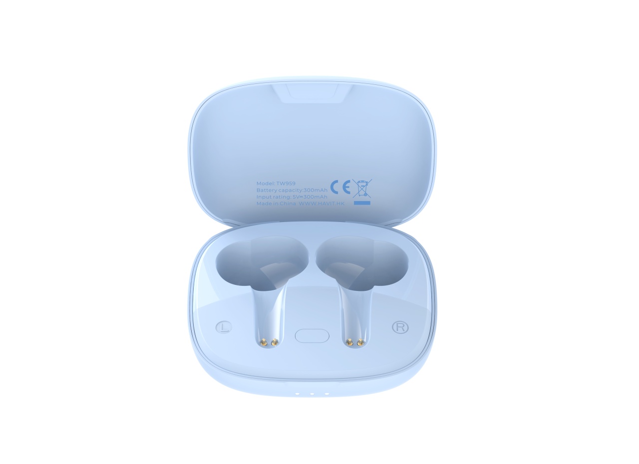 Casti HAVIT TW959, Bluetooth 5.1, TWS, Open-Ear, Control tactil, Albastru - 1 | YEO