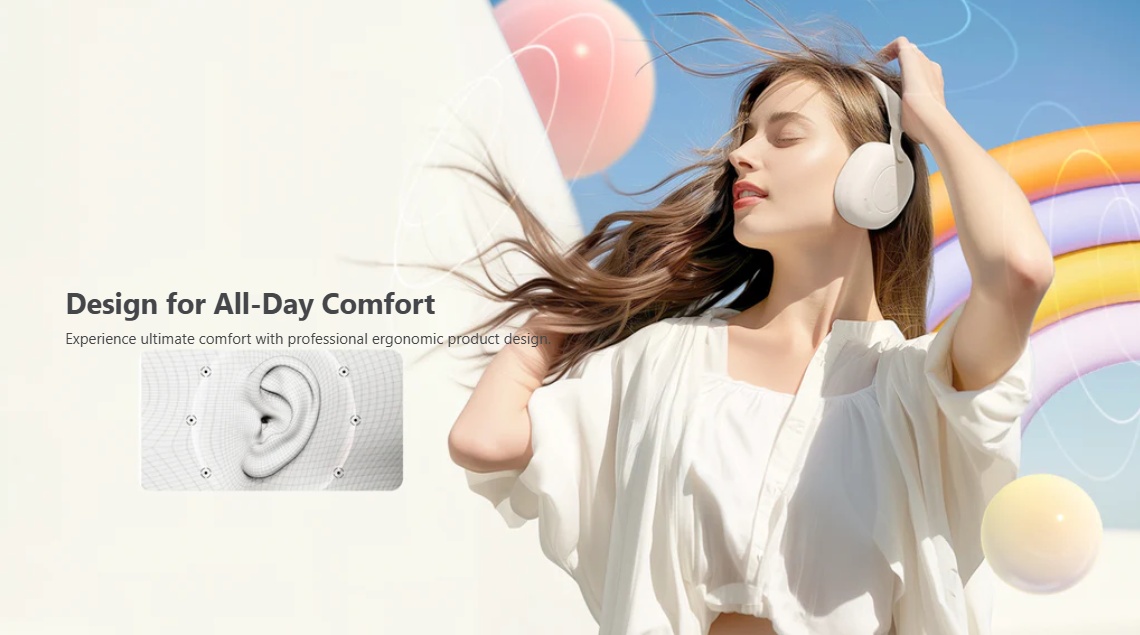 Casti wireless HAVIT H655BT, Bluetooth 5.3, Bej - 3 | YEO