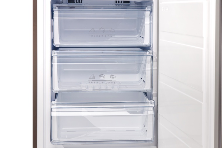 Combina frigorifica VIVAX CF-310ENF X, 310L, Clasa E, Total No Frost si No Frost Multi Air Flow, Termostat reglabil, Iluminare LED, Fast Freeze, Usi reversibile, H 188cm, Inox - 3 | YEO