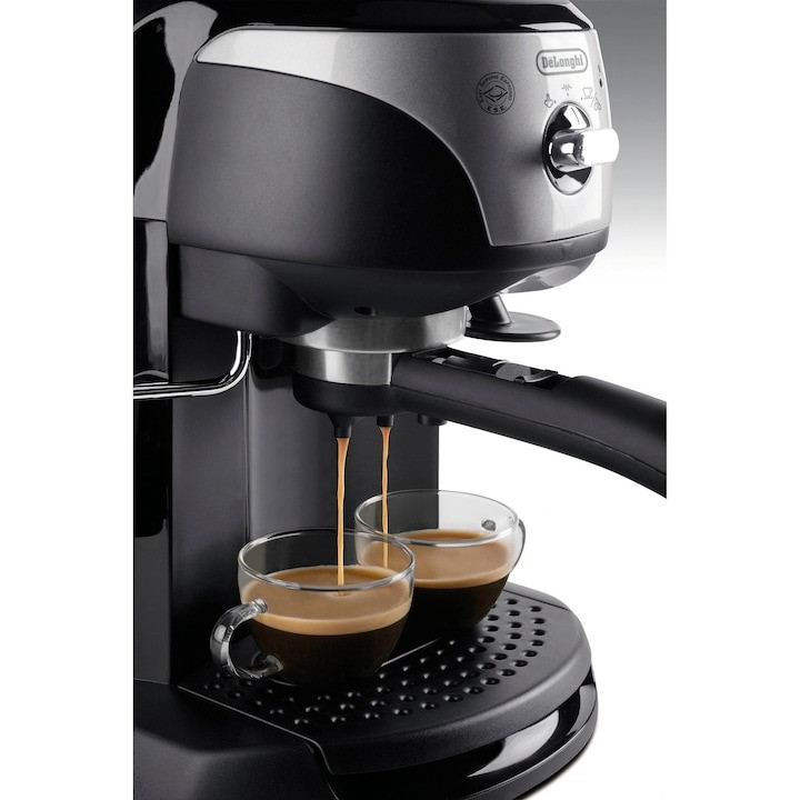 Espressor manual De\'Longhi EC221.B, 15 Bar, 1 l, dispozitiv spumare, sistem cappuccino, oprire automata, negru/ gri - 3 | YEO