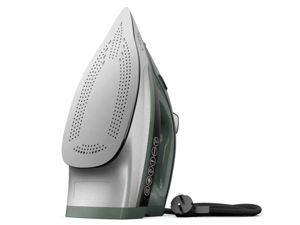 Fier de calcat cu iPump Tesla IR600BGP, 3000Wsenzor maner, rezervor 400ml, autocuratare, verde - 1 | YEO