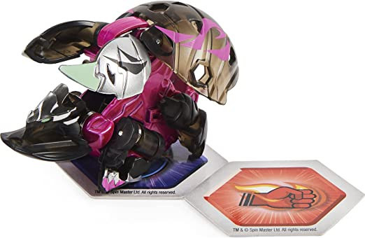 Figurina Bakugan Evolutions Platinum Series, Colossus, Negru-Mov, 6 cm