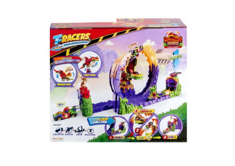 Figurina T-Racers Dragon Loop, multicolor - 1 | YEO