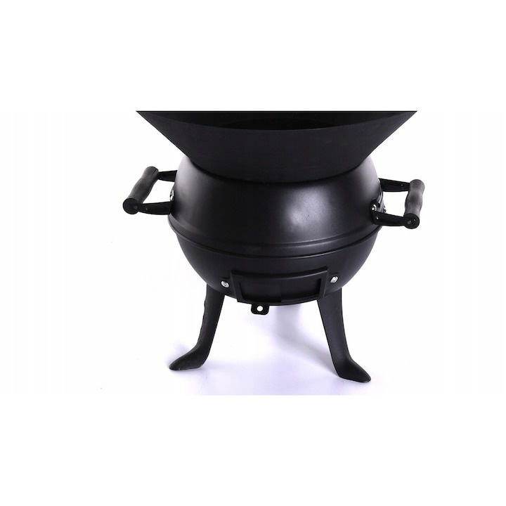 Gratar pe carbune Landmann, Fonta, 35 cm, Inaltime reglabila, Negru - 2 | YEO