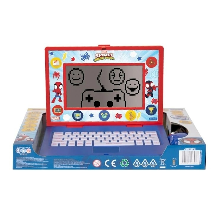 Laptop educational Lexibook, Spidey, 170 de activitati, versiunea 2024