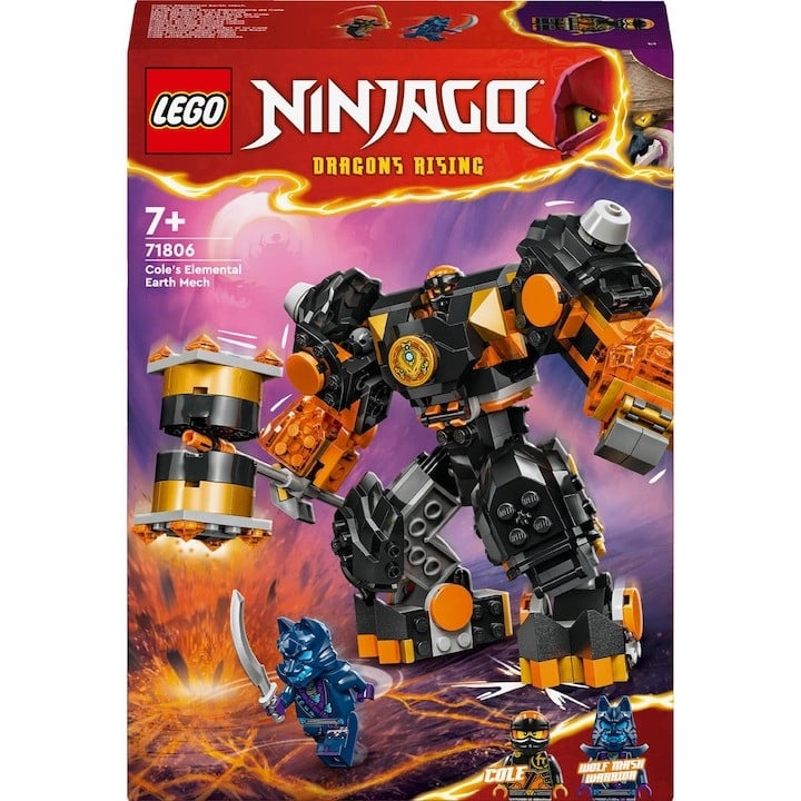 LEGO® Ninjago® - Robotul stihie de pamant al lui Cole 71806, 235 piese