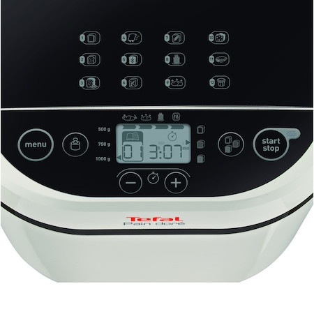 Masina de paine Tefal Pain Doré PF210, 700 W, 1000 g, 12 programe, alb/ negru