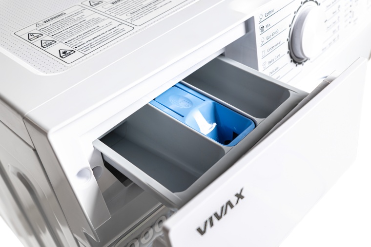 Masina de spalat rufe VIVAX WFL-120716CDS, 7 kg, 1200 RPM, BLDC Motor Inverter, Clasa A, Steam, Baby Care, Eco, Display digital, Control electronic, Blocare acces copii, Temperatura reglabila, Drum Clean Sterilization, Delay Start, 16 programe, Alb - 1 | YEO