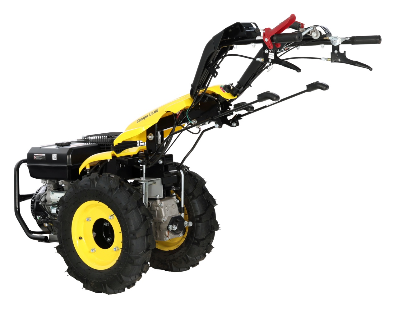 ProGARDEN Campo U16E motocultor multifunctional 14CP, benzina, EU V, pornire electrica, 3+2 viteze, reductor + FT90 freza tractata 900mm + BC120M bara cosire mobila 120cm - 1 | YEO
