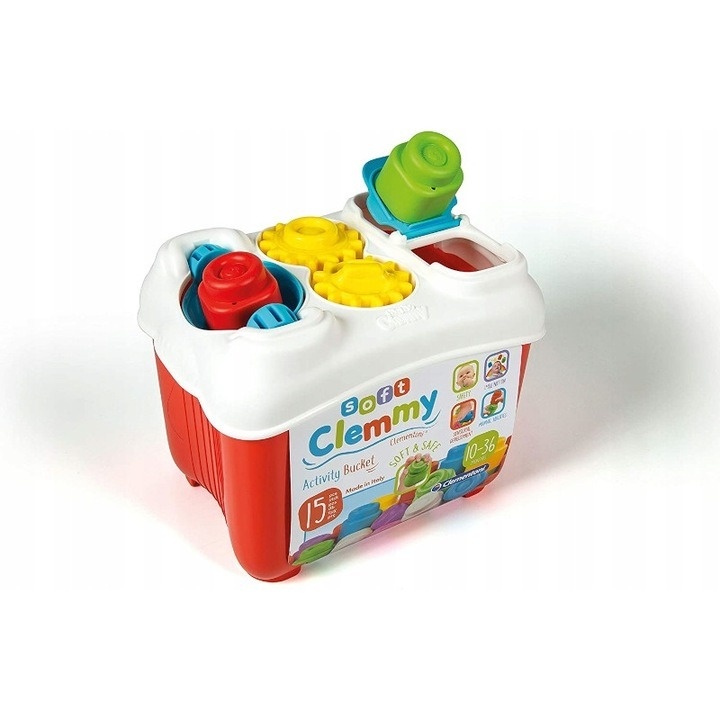 Set 16 elemente constructie, Clementoni, Multicolor