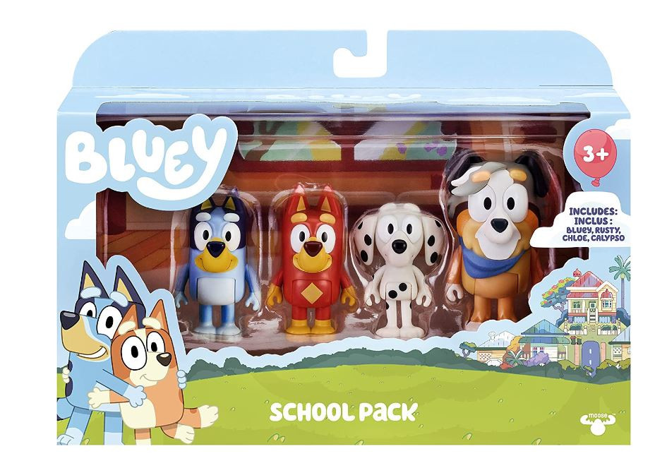 Set 4 figurine Bluey - Bluey la scoala