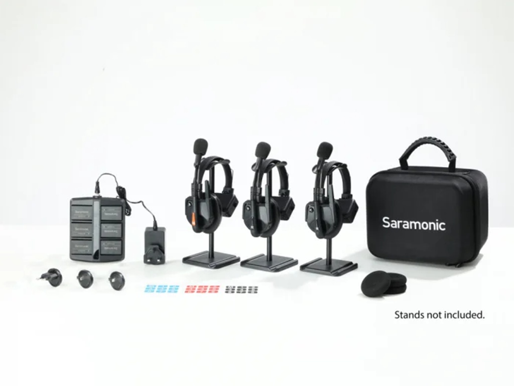 Solutie intercom completa Saramonic WiTalk9 WT3S6xbat, 3 pers, Full-Duplex, 1.9GHz, single-ear