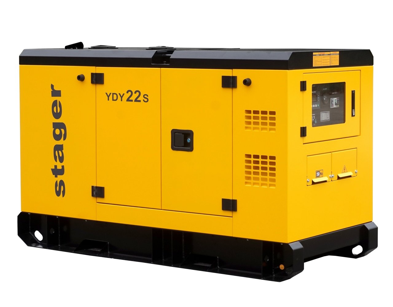 Stager YDY22S Generator insonorizat 22kVA, 87A, 1500rpm, monofazat, diesel - 1 | YEO