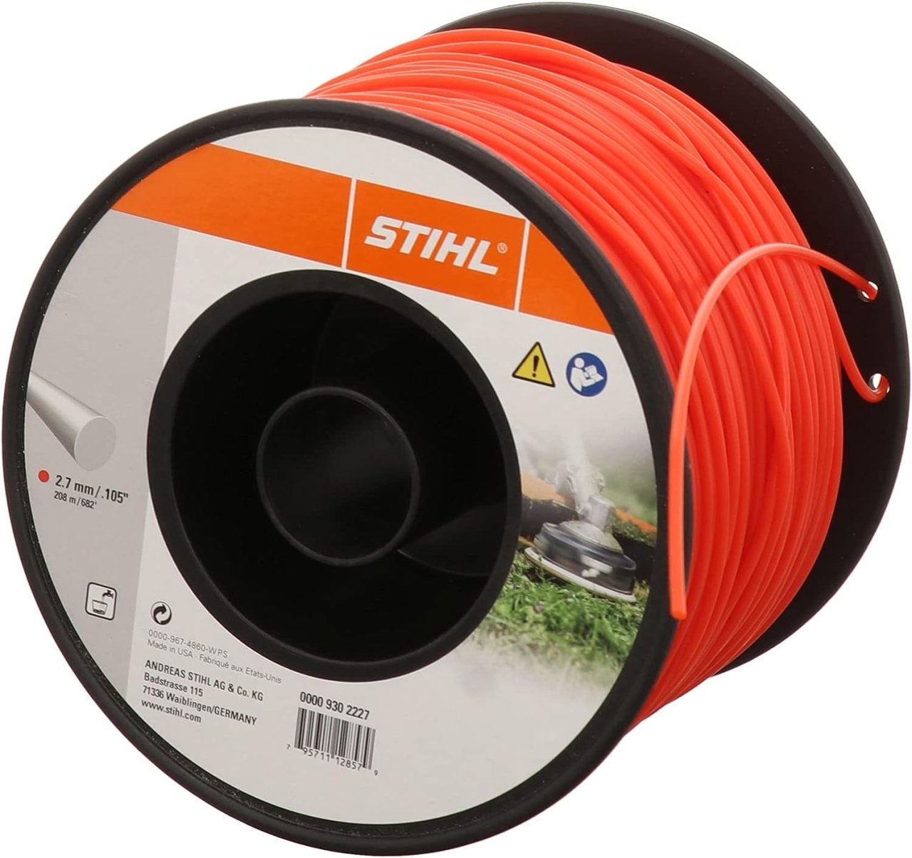 Stihl Fir nylon rotund 2.7mm, 208m