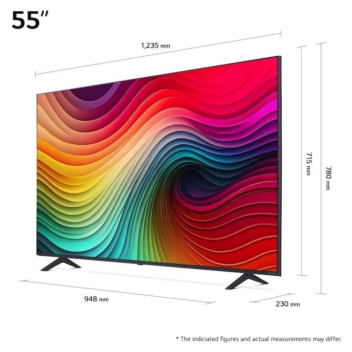 Televizor LG NanoCell 55NANO81T3A, 139 cm, Smart, 4K Ultra HD, Clasa G (Model 2024)