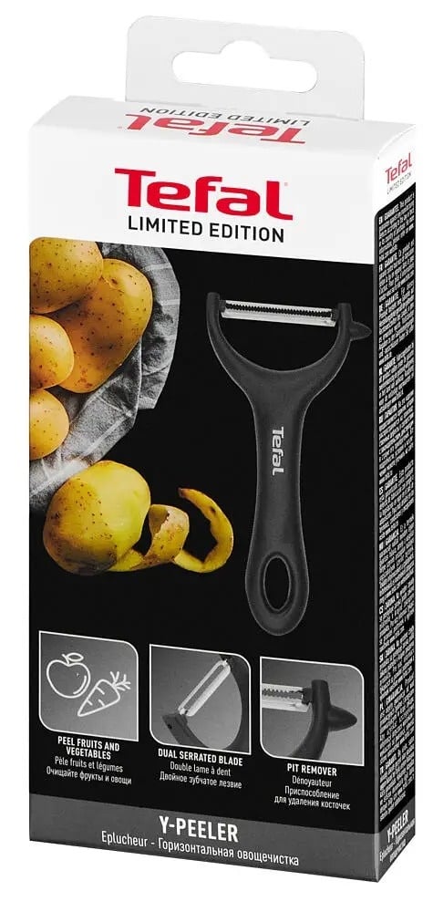 Accesoriu pentru decojire legume si fructe Tefal Ultimate, 15x7 cm, Negru