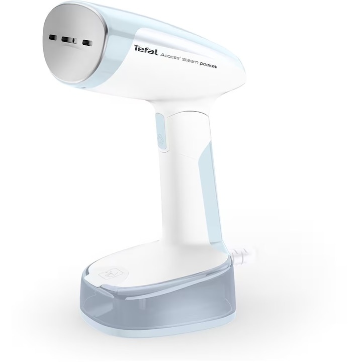 Aparat de calcat vertical cu abur Tefal Access Steam Pocket DT3041E1, 1300 W, 20 g/min, Oprire automata, Albastru