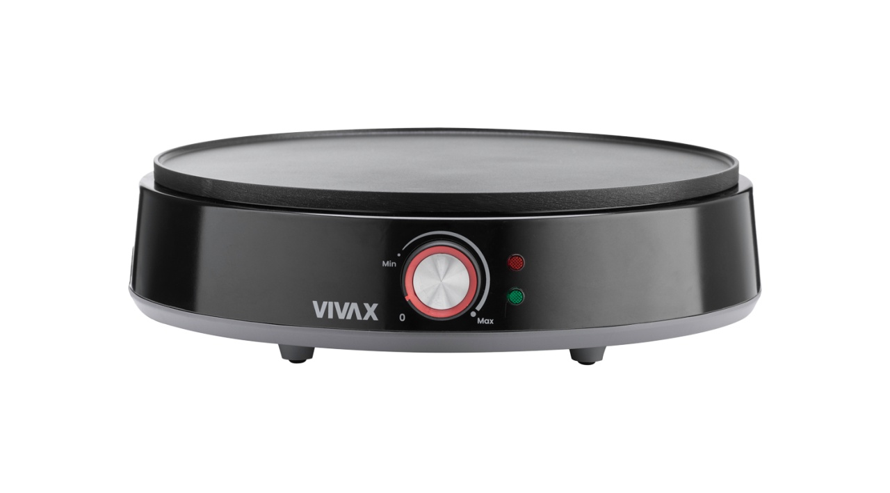 Aparat de clatite Vivax PM-1200 TB, 1200 W, Incalzire rapida, Termostat , Diametru 30 cm, Negru - 3 | YEO